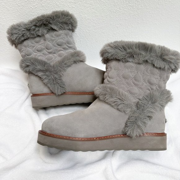 COACH IZZIE BOOT Size 7.5 B - Heather Grey - Style FG4597 in EUC - MSRP $378 - Picture 5 of 9